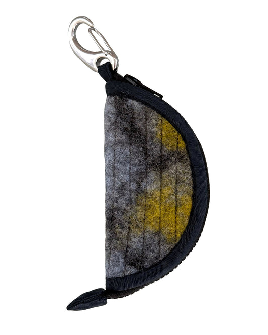 Half Moon Pouch - French Navy Shot Nylon/Felt