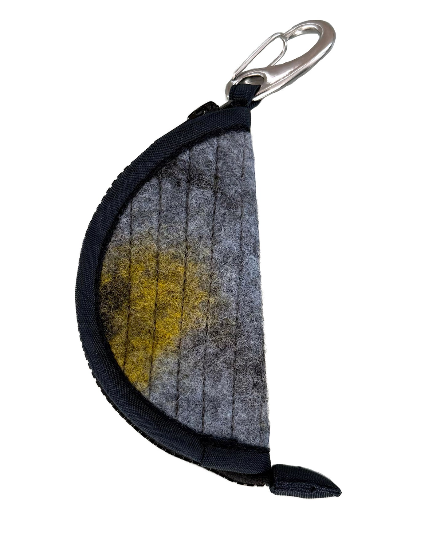 Half Moon Pouch - French Navy Shot Nylon/Felt