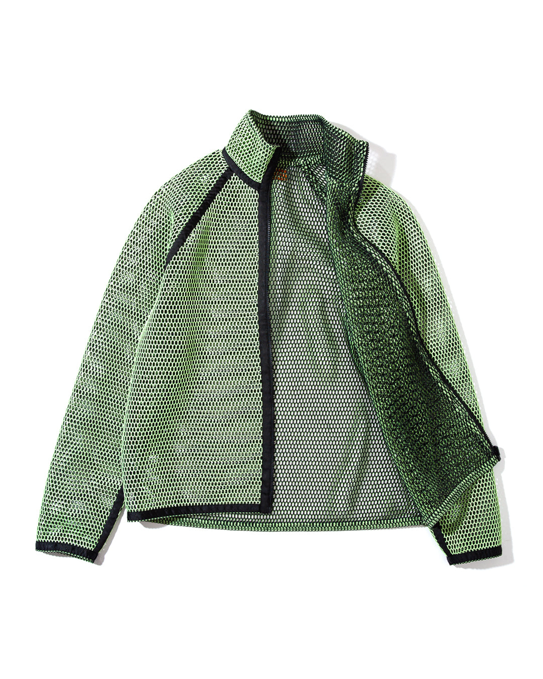 Reversible Bonded Mesh Zip Up - Green/Black
