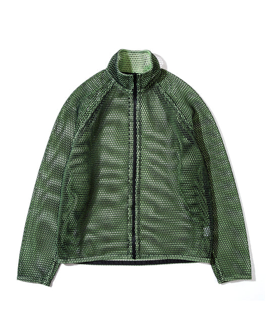 Reversible Bonded Mesh Zip Up - Green/Black