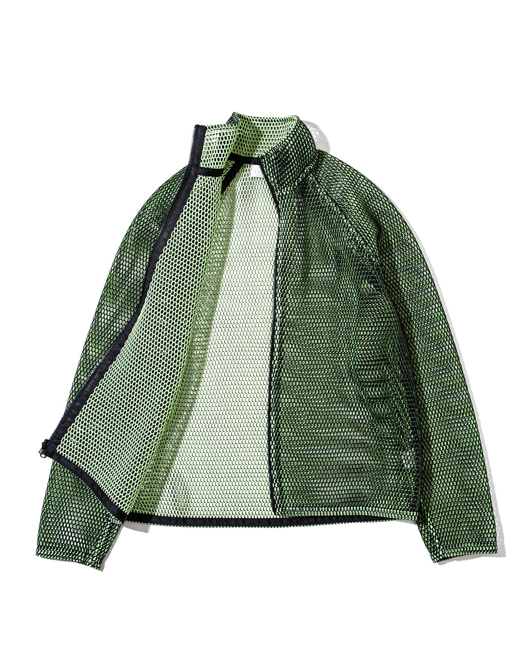 Reversible Bonded Mesh Zip Up - Green/Black
