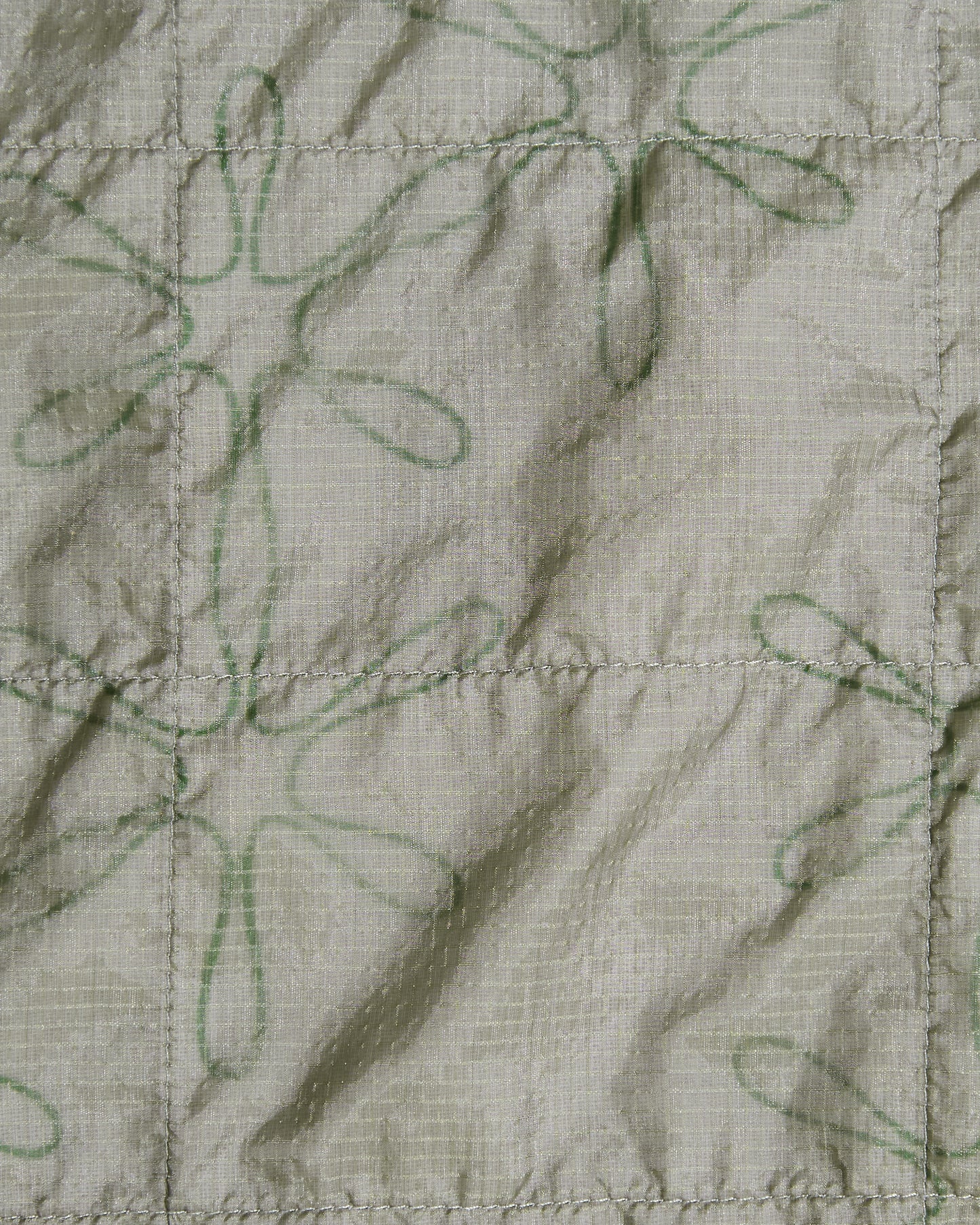 Grid Side Tie Dress - Grape Leaf Ripstop Nylon