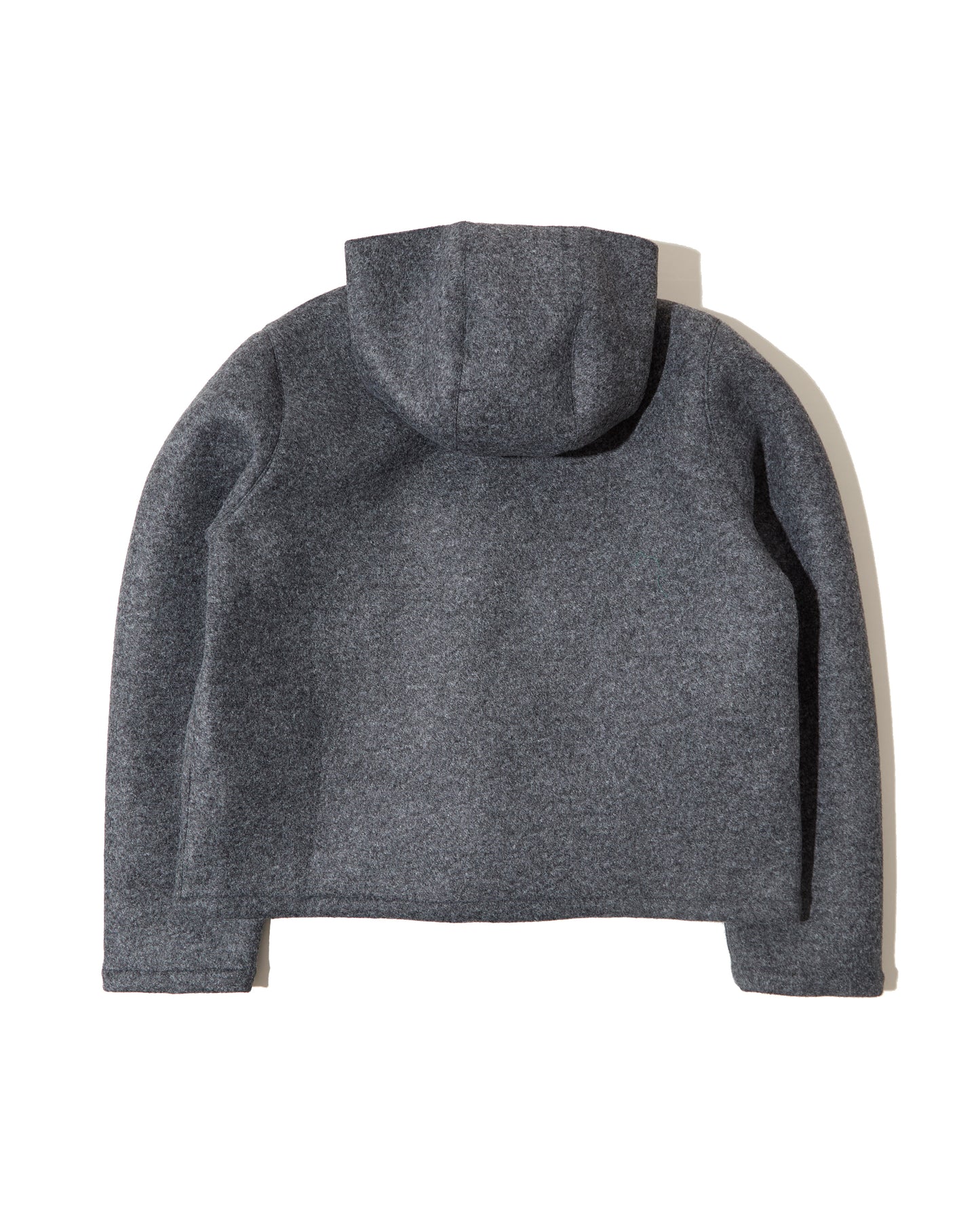 Hooded Incision Jacket - Melange Grey Bonded Wool