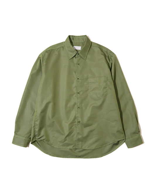 L/S Button Up Shirt - Olive Shot Nylon