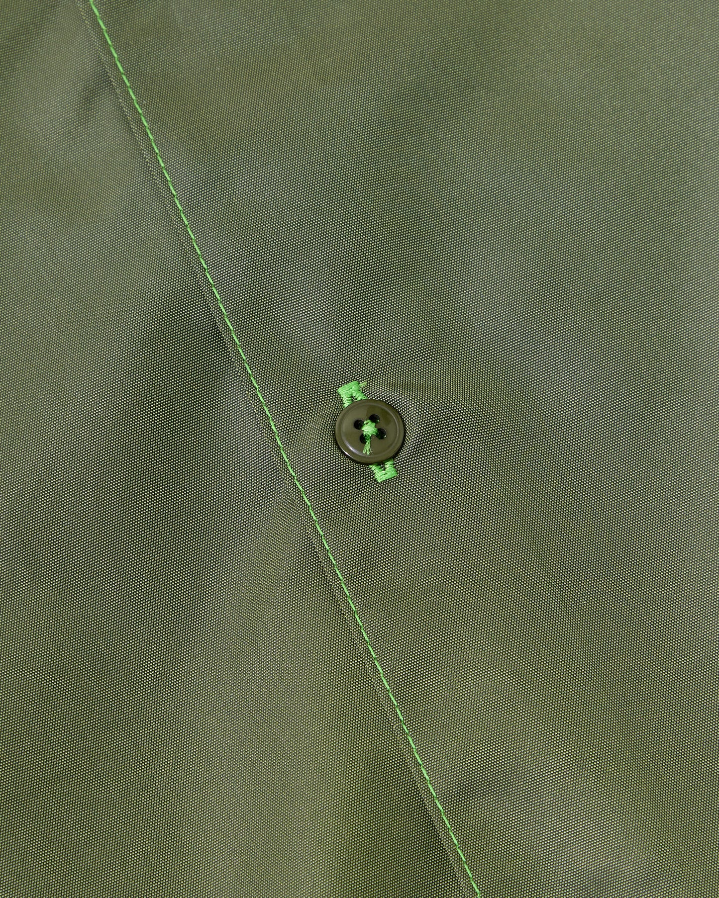 L/S Button Up Shirt - Olive Shot Nylon