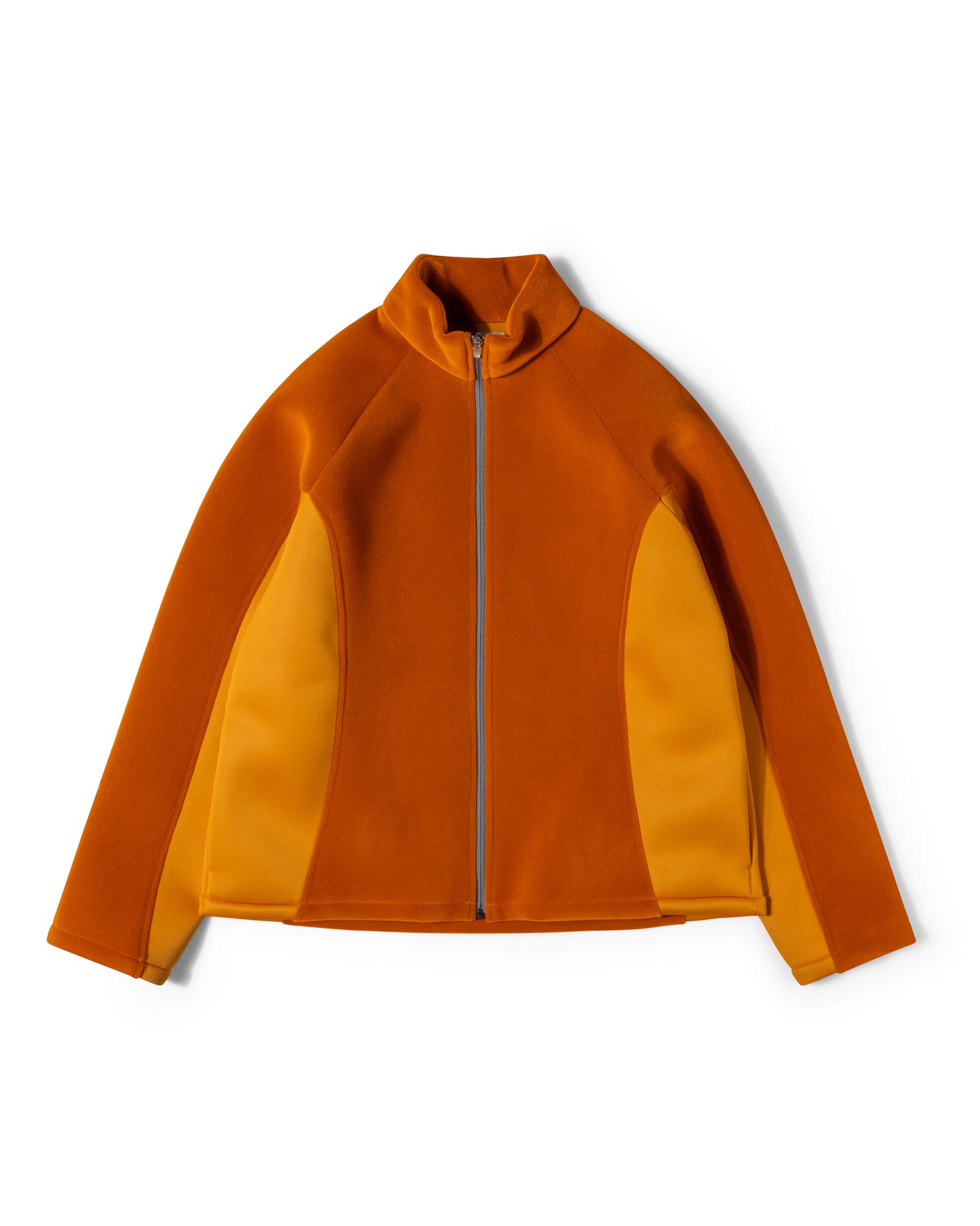 Panelled Zip-Up - Tangerine Seal Neoprene