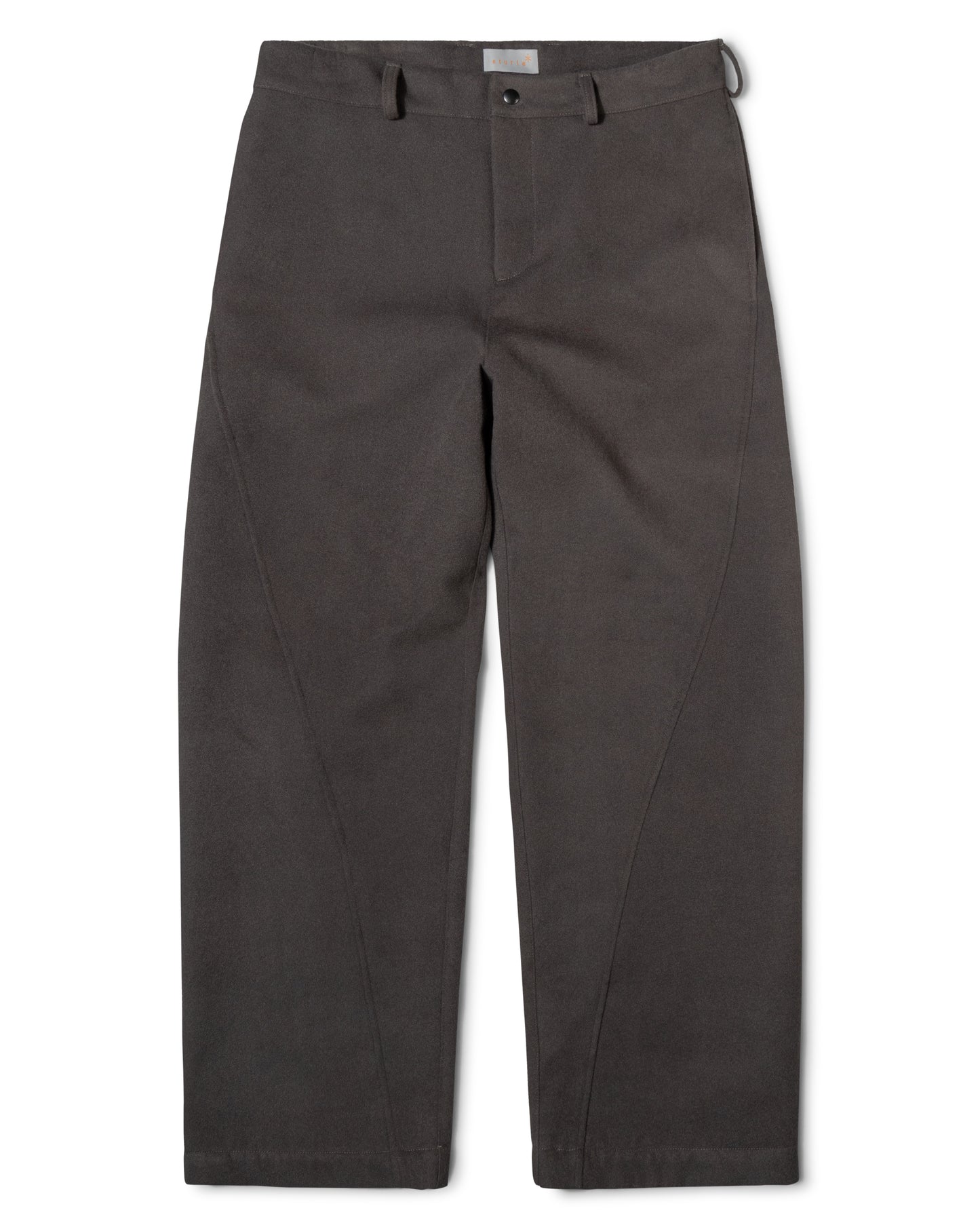 Twisted Seam Trousers - Double Grey Fuzzy Two Faced