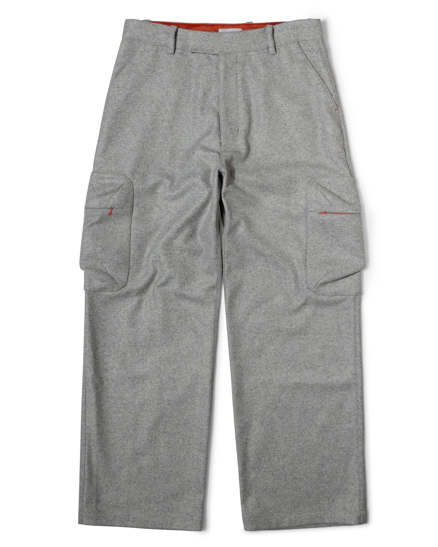 Pillow Pocket Linear Trousers - Flecked Grey Wool