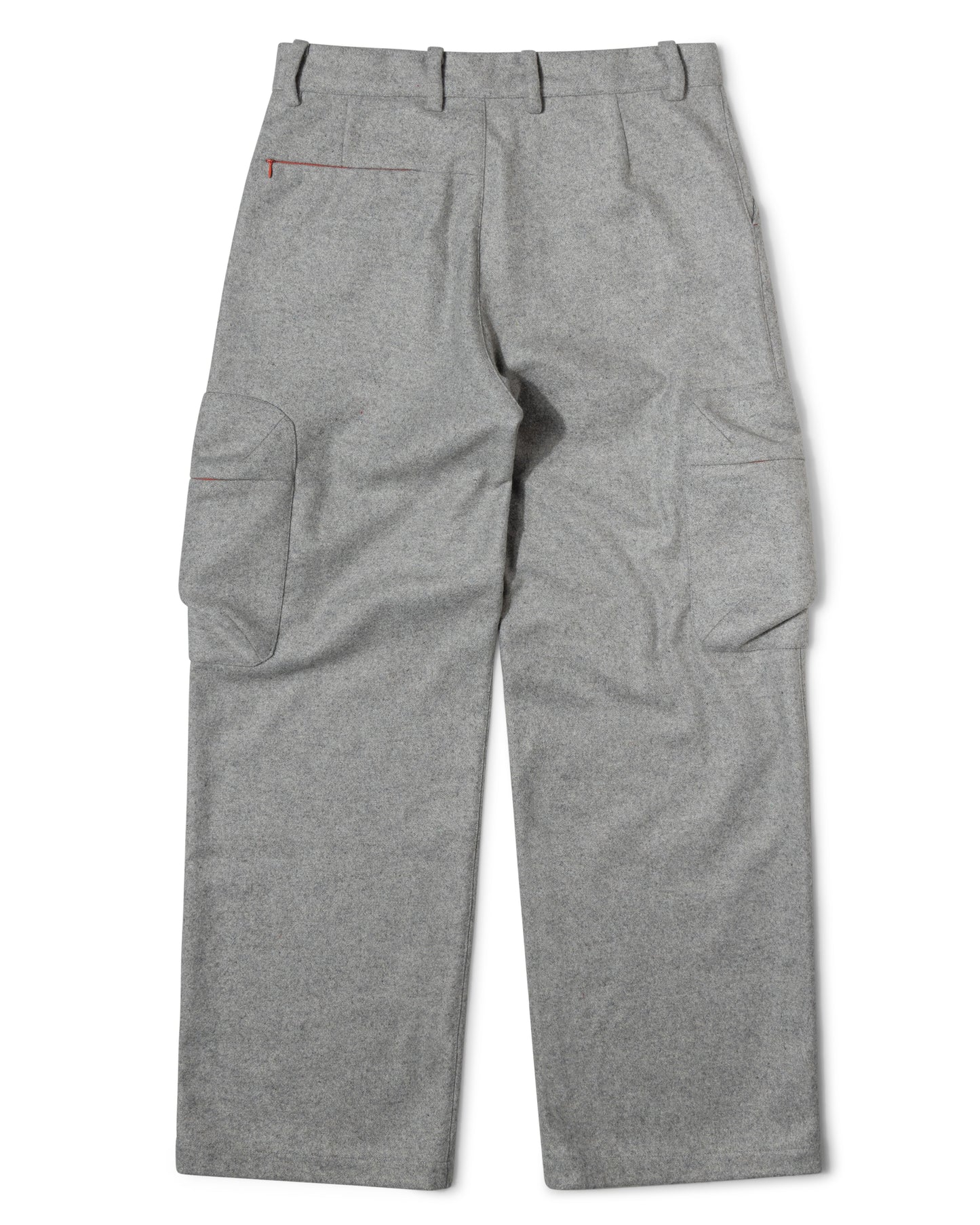 Pillow Pocket Linear Trousers - Flecked Grey Wool