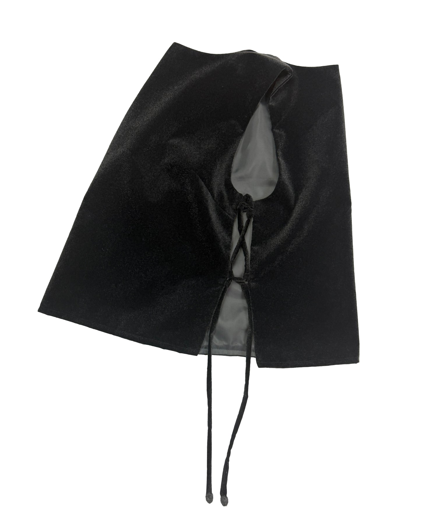 Side Tie Top - Charcoal Flocked Nylon